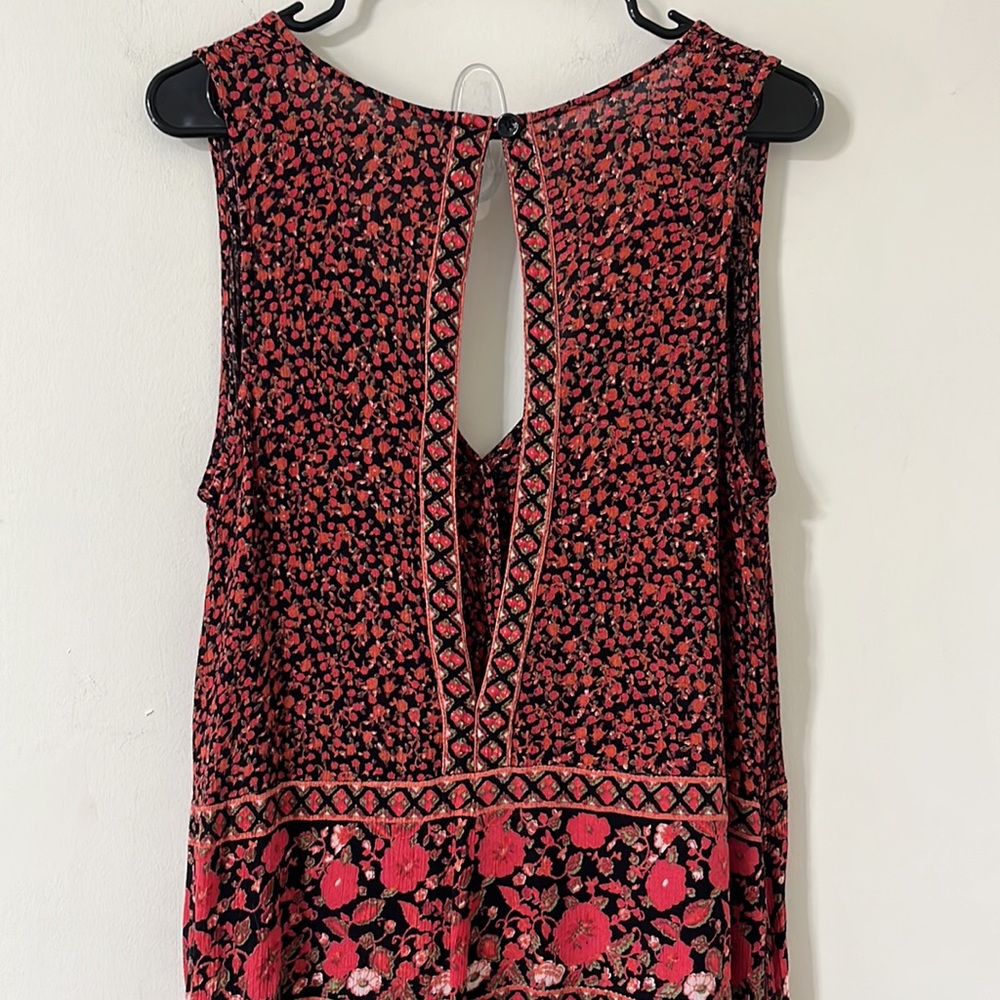 Free People Boho Floral Culotte Wide Leg Cropped Jumpsuit Size Medium - Picture 11 of 13